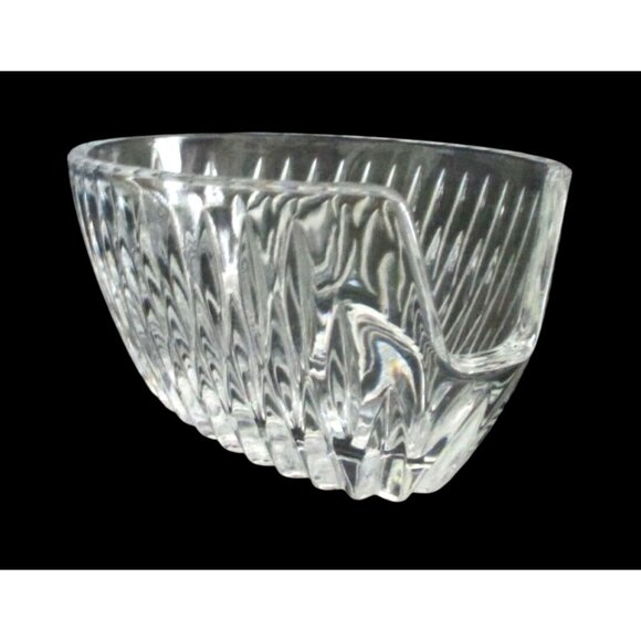 Princess House Royal Highlights Crystal Glass Spoon Holder Glassware Serveware - Picture 1 of 7